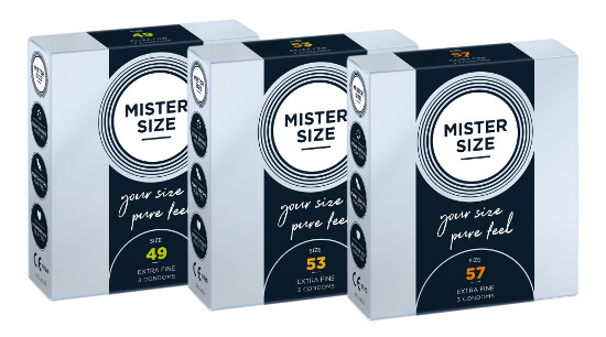 MISTER SIZE Set d'essai 49-53-57 (3x3 préservatifs)