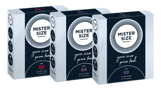 MISTER SIZE Set d'essai 60-64-69 (3x3 préservatifs)