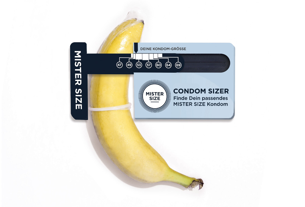 Condoom Sizer met Banaan